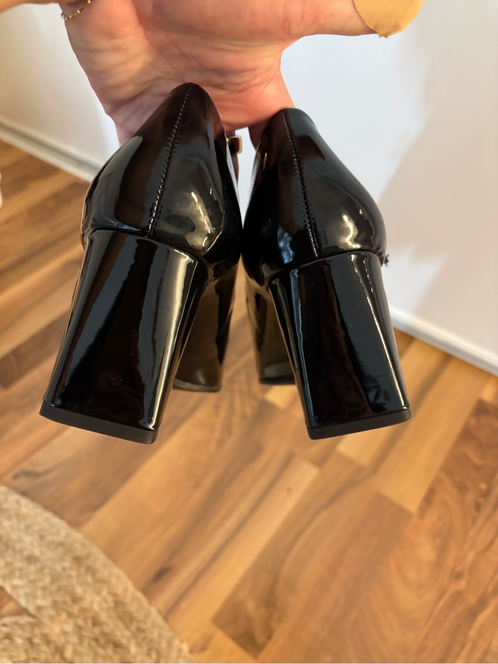 ZARA Black Patent Mary Jane Heels - Picture 6 of 9
